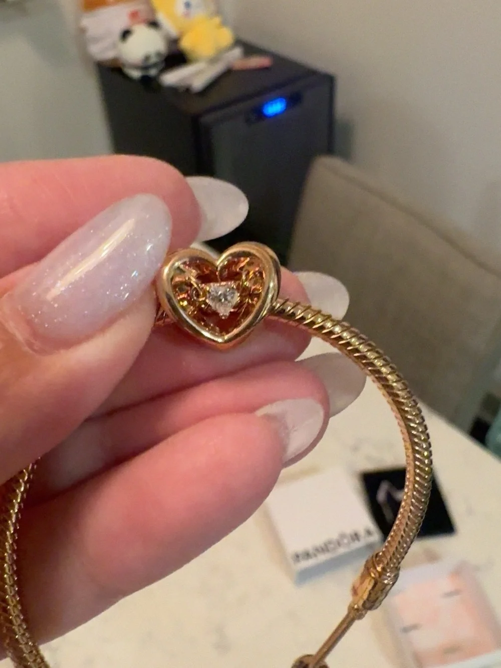Pandora Rose Gold Heart Slider Bracelet Unworn w/ Box